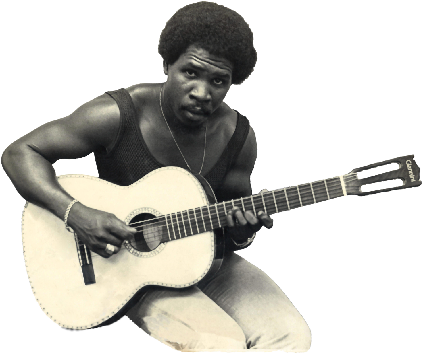 A young Sammy Watts with his guitar
